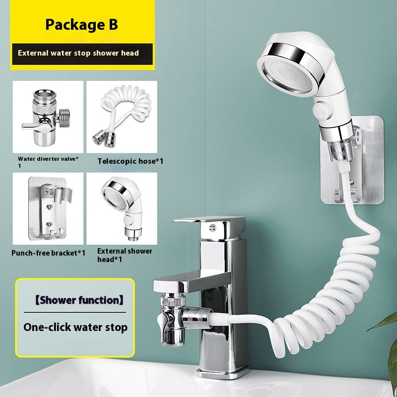 Three-speed One-click Water Stop Head Washing Fantastic Cap Supercharged Shower