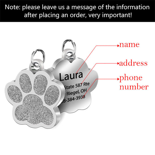 Customized Personality Stainless Steel Bone Dog Id Tag